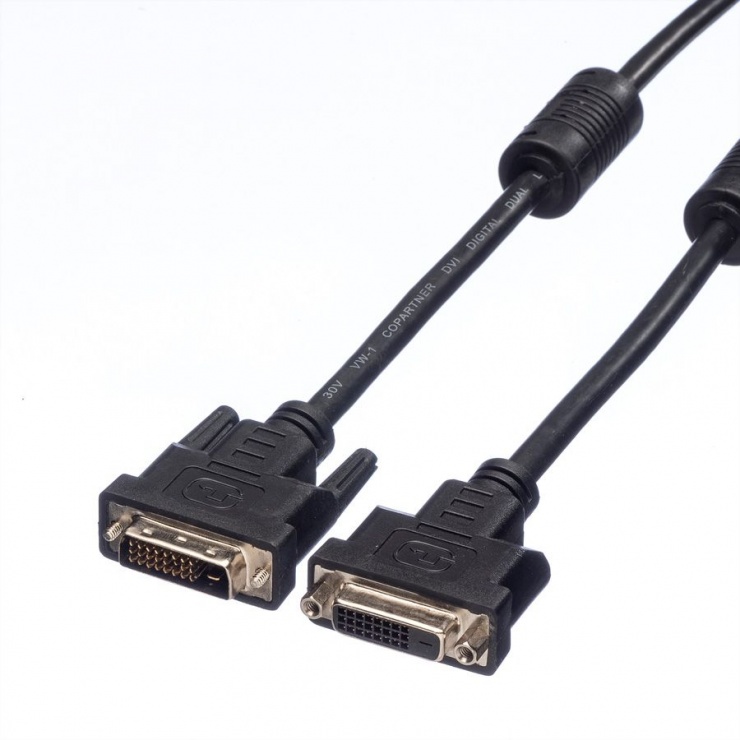 Imagine Cablu prelungitor DVI-D Dual Link 24+1 pini T-M 1m, Value 11.99.5562