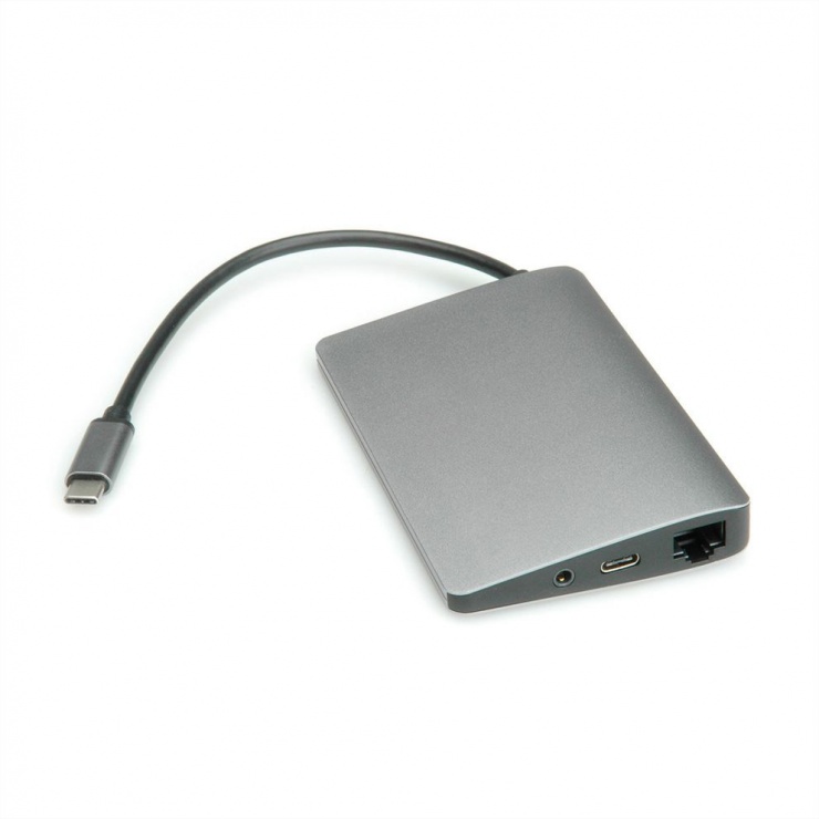 Imagine Docking station USB-C la 4K HDMI, Mini Displayport, 2 x USB 3.0, 1 x SD/MicroSD card reader-1