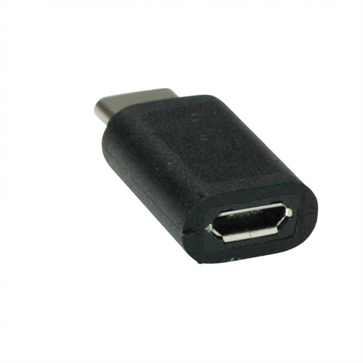 Imagine Adaptor USB 2.0 tip C la micro USB-B T-M Negru, Value 12.99.3191-2