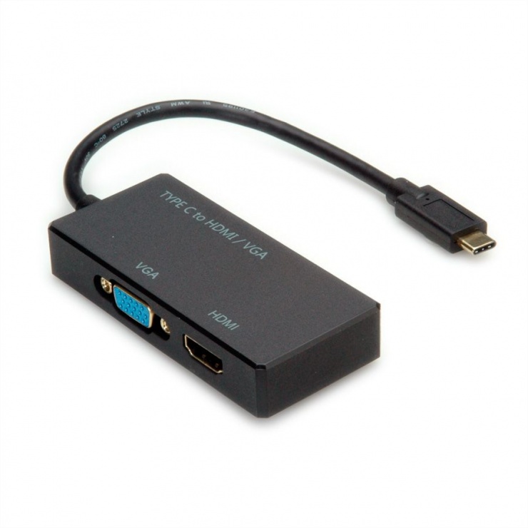 Imagine Adaptor USB tip C la HDMI + VGA T-M, Value 12.99.3215