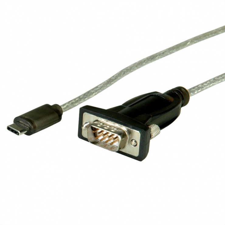 Imagine Cablu USB tip C la Serial RS232 1.8m, Roline 12.02.1161