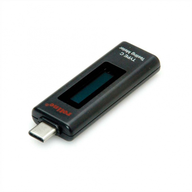 Imagine Adaptor de masurare voltaj/amperaj USB tip C cu Display, Roline 13.01.3331