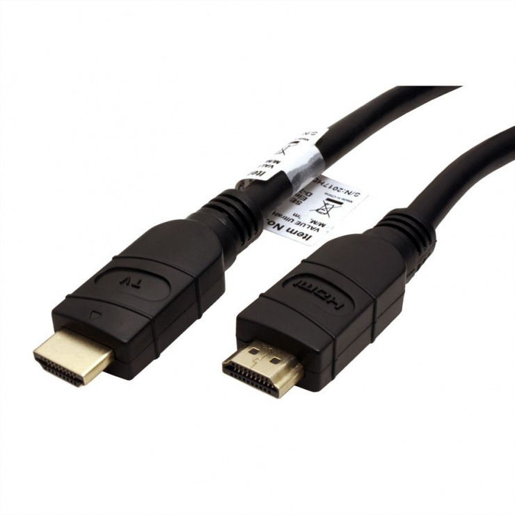 Imagine Cablu HDMI activ UHD 4K2K T-T 15m Negru, Value 14.99.3452-1