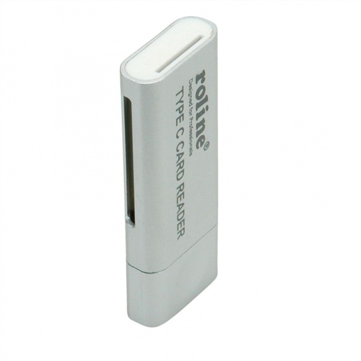 Imagine Cititor de carduri USB 3.0 tip C la SD/MicroSD, Roline 15.08.6259-1