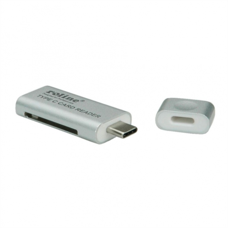 Imagine Cititor de carduri USB 3.0 tip C la SD/MicroSD, Roline 15.08.6259-2