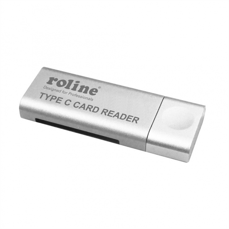Imagine Cititor de carduri USB 3.0 tip C la SD/MicroSD, Roline 15.08.6259-4