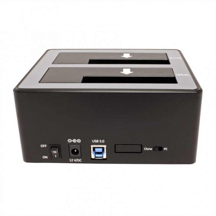 Imagine Docking station HDD SATA 2.5"+3.5" USB 3.0 cu functia HD Copy, Roline 16.01.4122