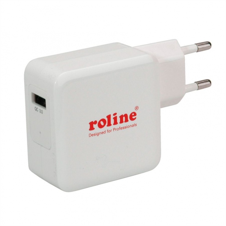 Imagine Incarcator priza 1 x USB Quick/Fast Charge 3.0 (incarcare rapida), Roline 19.11.1024