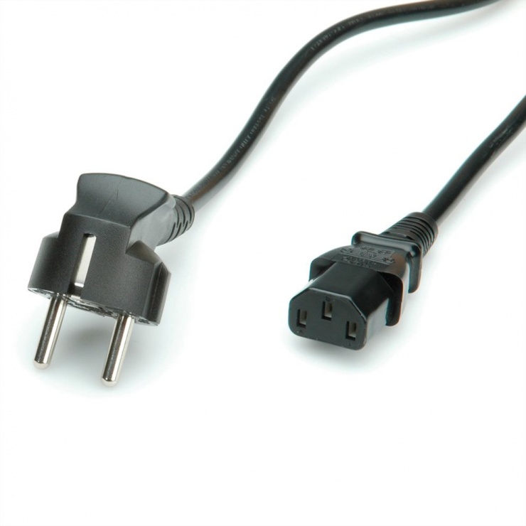 Imagine Cablu de alimentare PC 0.6m Negru, Value 19.99.1017-1