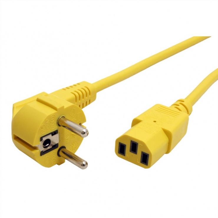 Imagine Cablu alimentare PC C13 1.8m Galben, Roline 19.08.1011