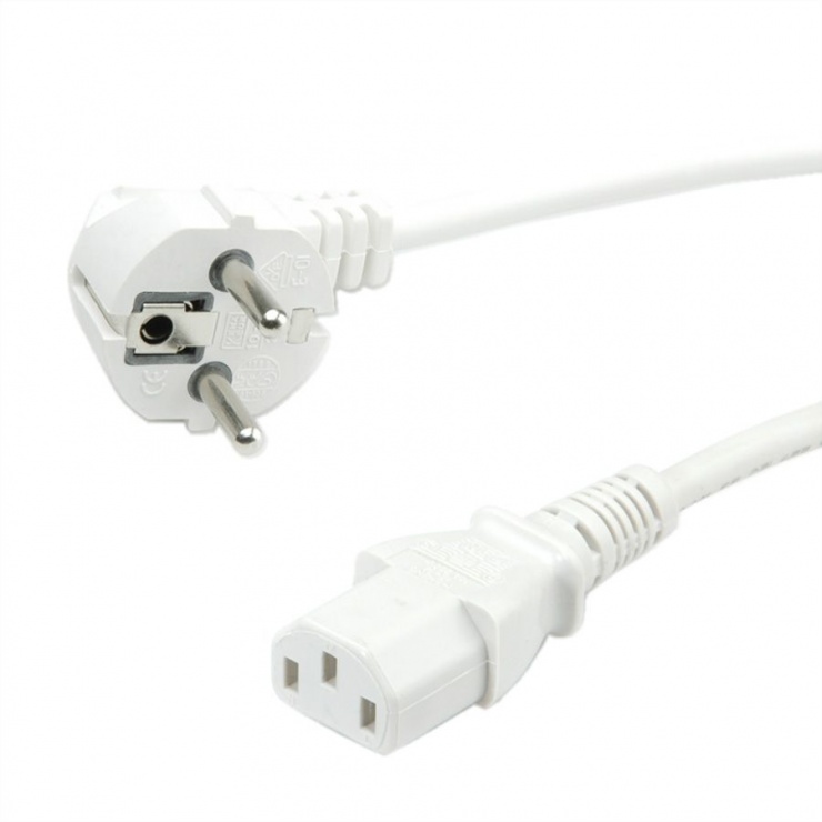 Imagine Cablu de alimentare PC 0.6m Alb, Value 19.99.1016