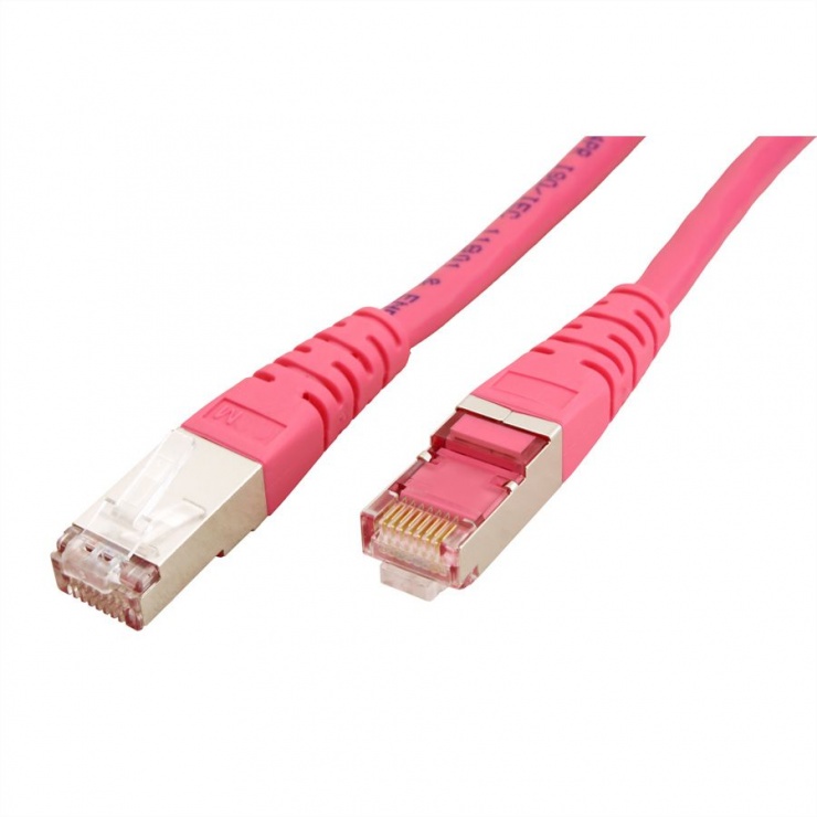 Imagine Cablu de retea SFTP cat 6 2m Roz, Roline 21.15.1349