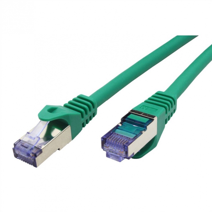 Imagine Cablu de retea S/FTP Cat.6A, Component Level, LSOH Verde 0.3m, Roline 21.15.2973-1