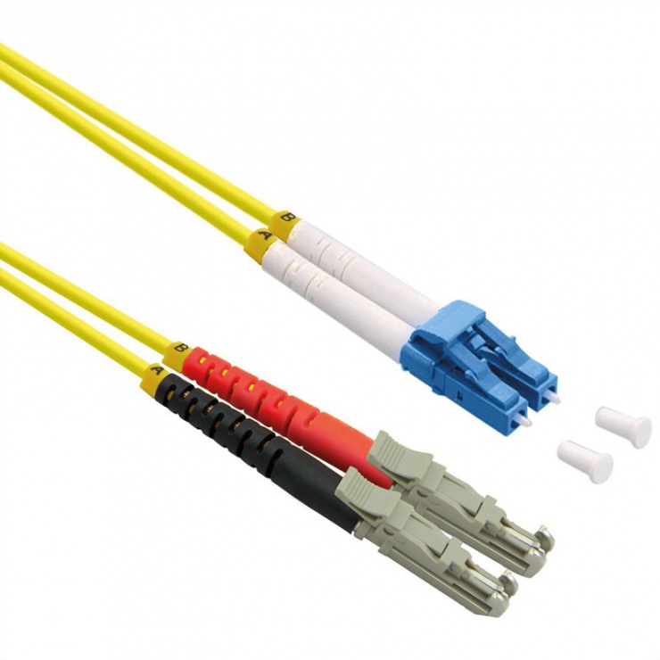 Imagine Cablu fibra optica duplex LSH APC - LC UPC, LSOH, Galben 1m, Roline 21.15.9511