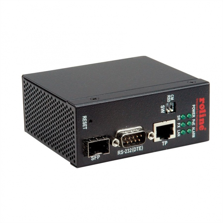 Imagine Convertor industrial Ethernet/SFP Slot la serial RS232, Roline 21.13.1138-2