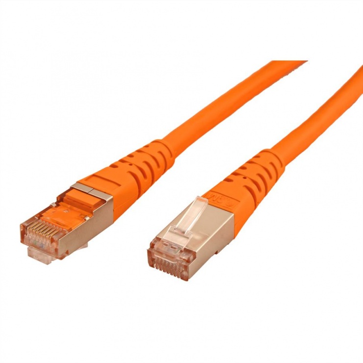 Imagine Cablu de retea SFTP cat 6 0.5m Orange, Roline 21.15.1327-1