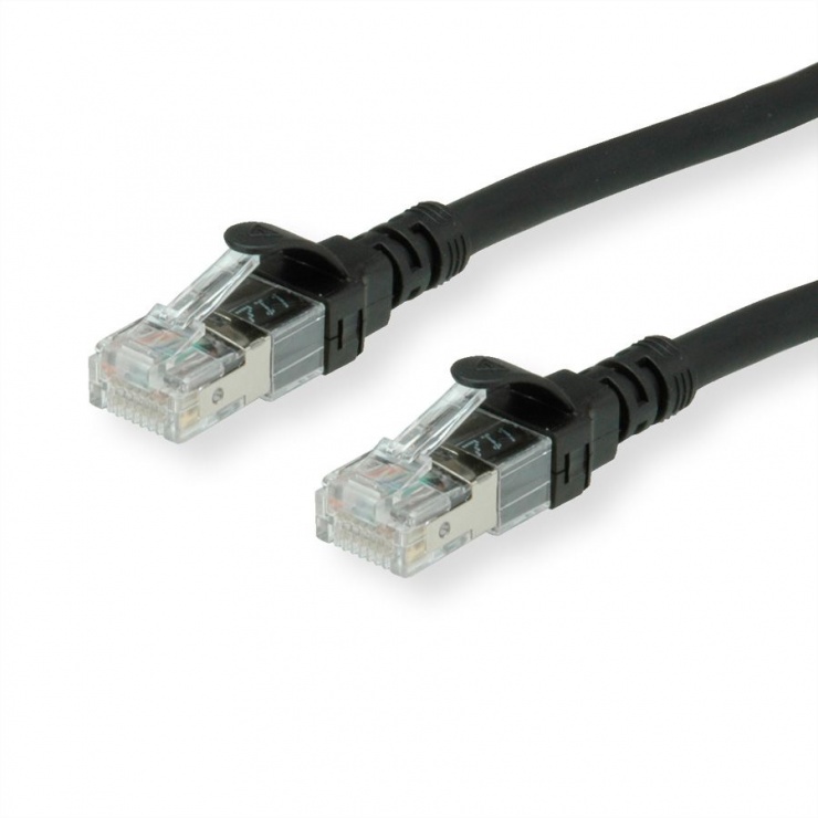 Imagine Cablu de retea UTP Cat.6A Component Level LSOH Negru 15m, Roline 21.15.1468