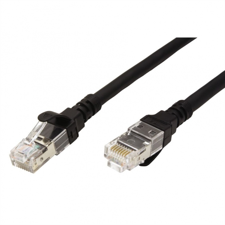 Imagine Cablu de retea UTP Cat.6A Component Level LSOH Negru 15m, Roline 21.15.1468