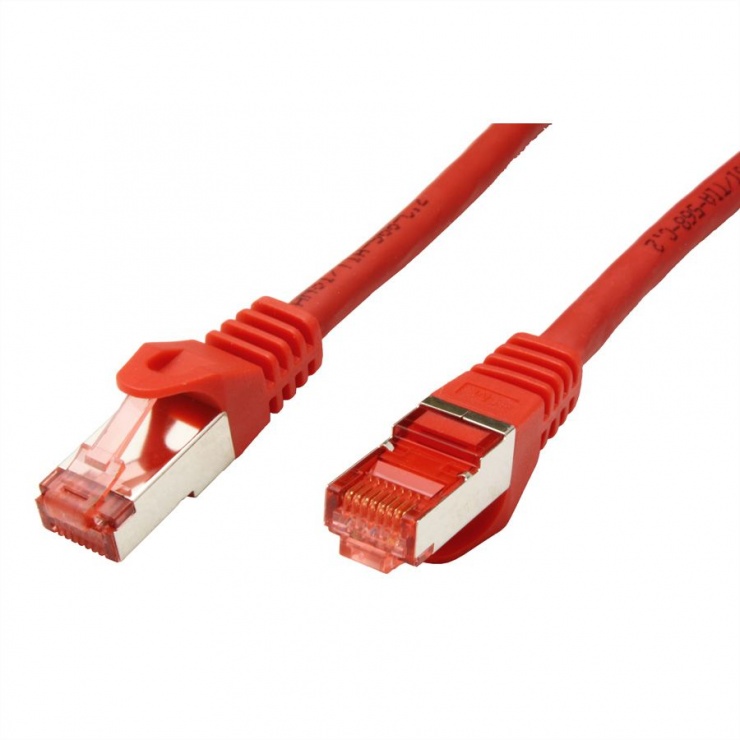 Imagine Cablu de retea SFTP cat 6 Component Level LSOH rosu 0.3m, Roline 21.15.2952-1