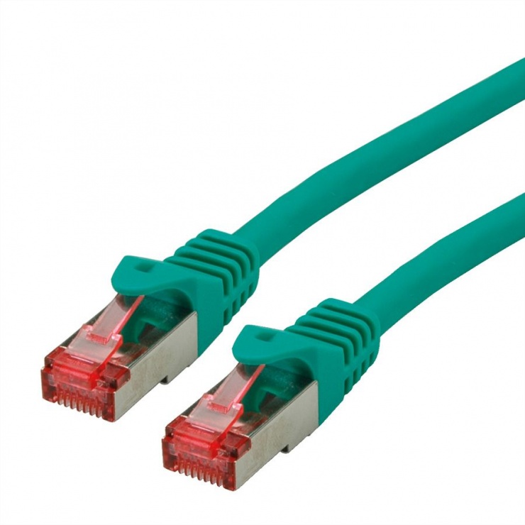 Imagine Cablu de retea SFTP cat 6 Component Level LSOH verde 0.3m, Roline 21.15.2954