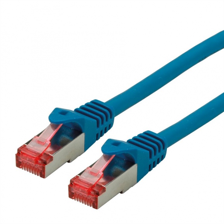Imagine Cablu de retea SFTP cat 6 Component Level LSOH bleu 0.3m, Roline 21.15.2955