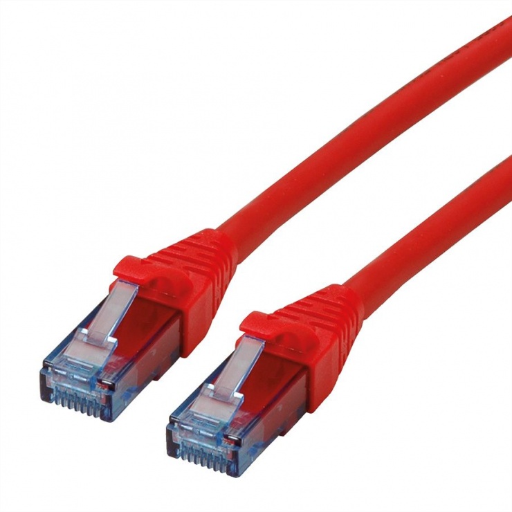 Imagine Cablu de retea UTP Patch Cord Cat.6A Component Level LSOH Rosu 0.3m, Roline 21.15.2982