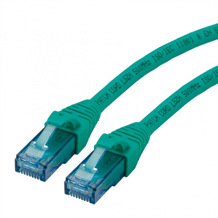 Imagine Cablu de retea UTP Patch Cord Cat.6A Component Level LSOH Verde 0.3m, Roline 21.15.2984