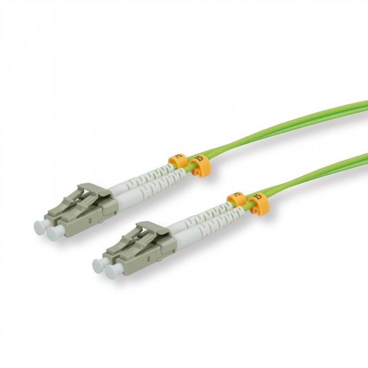 Imagine Cablu fibra optica duplex LC - LC OM5 verde 5m, Roline 21.15.9274