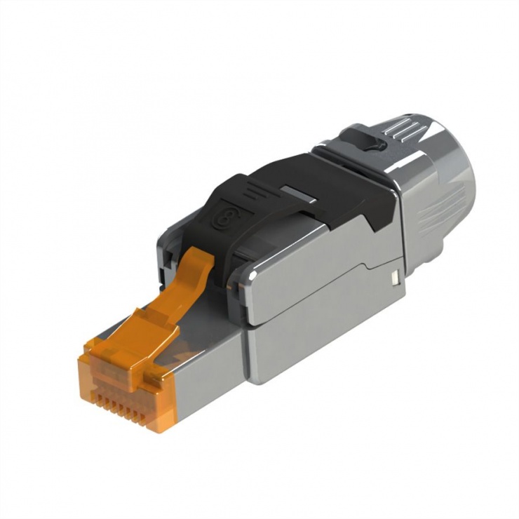 Imagine Conector RJ45 cat 8.1 pentru fir solid AWG 22 - 24, Roline 21.17.3086