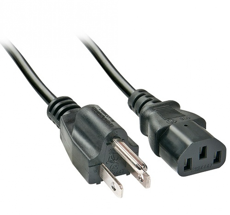 Imagine Cablu de alimentare C13 la US 3 pini 2m, Lindy L30338