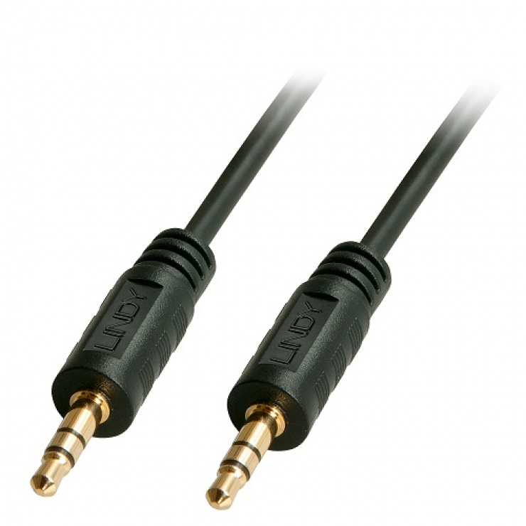 Imagine Cablu audio jack stereo 3.5mm T-T negru 20m Premium, Lindy L35648