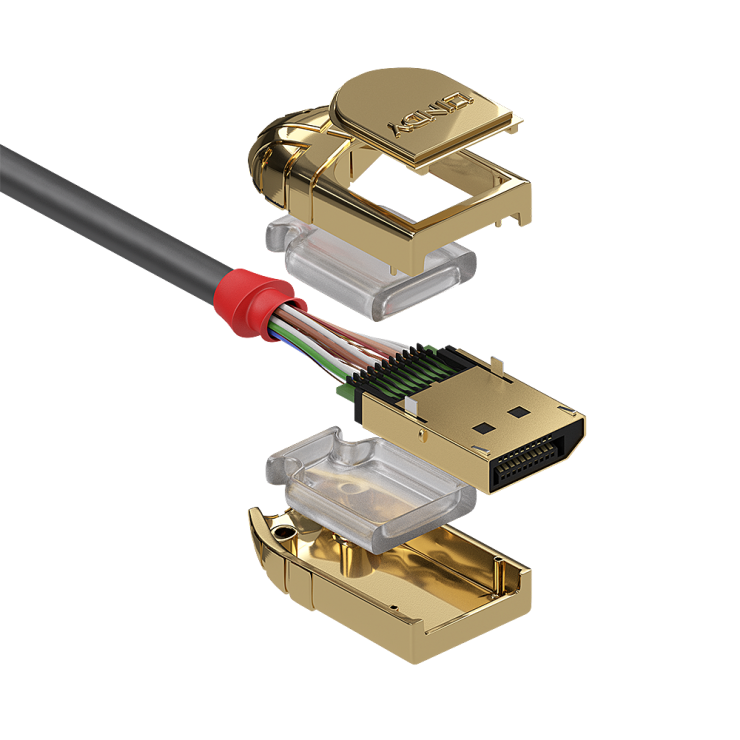 Imagine Cablu Displayport 4K UHD (DP certificat) v1.2 T-T 20m Gold Line, Lindy L36298-2
