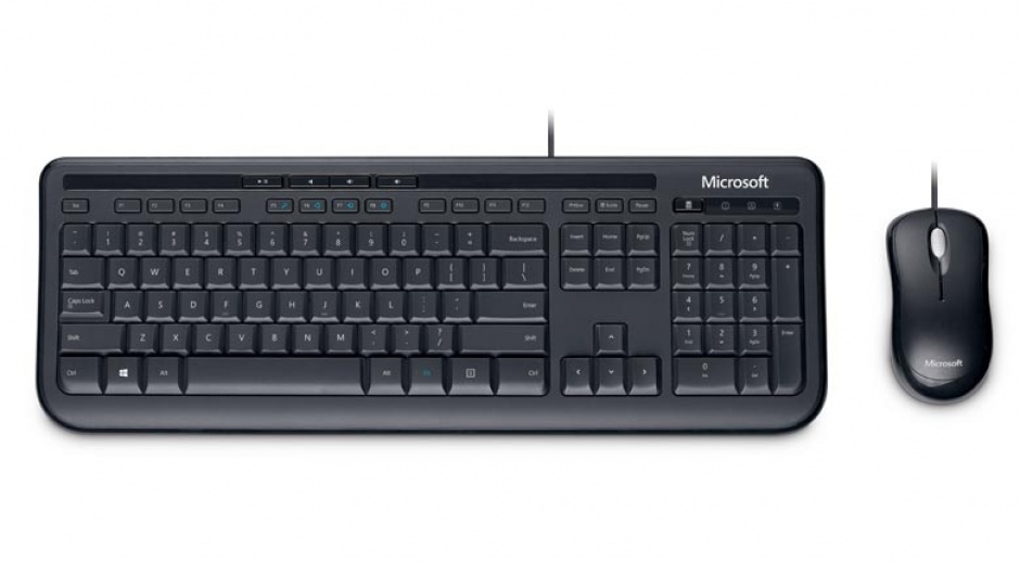 Imagine Kit tastatura + mouse Microsoft Wired Desktop 600 for business Negru