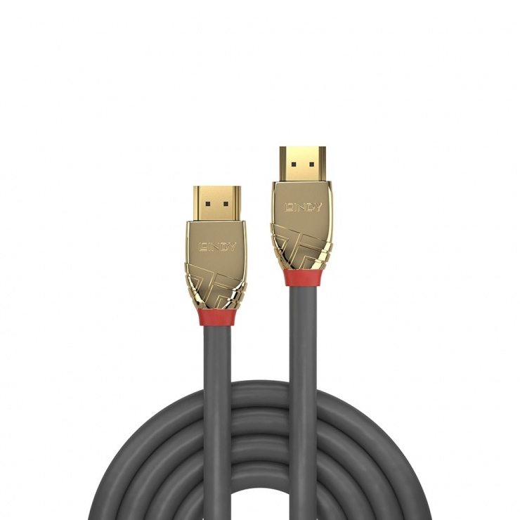 Imagine Cablu HDMI UHD 4K Gold Line 7.5m T-T, Lindy L37865-1