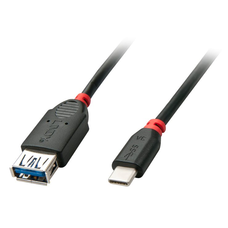 Imagine Adaptor USB 3.1 tip C la tip A T-M 0.15m Negru, Lindy L41895