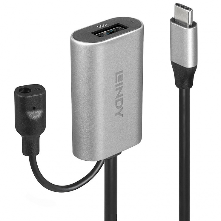 Imagine Cablu USB-C 3.1 la USB-A activ T-M 5m, Lindy L43270