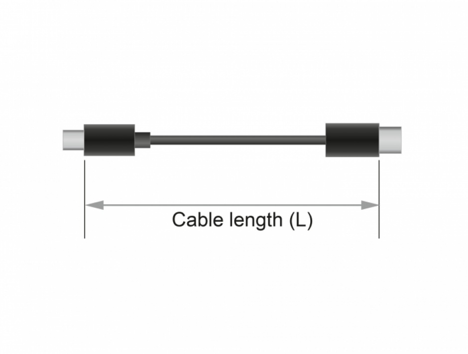 Imagine Cablu stereo jack 3.5mm 4 pini (pentru smartphone cu husa) Negru T-T 0.5m, Delock 85592-3