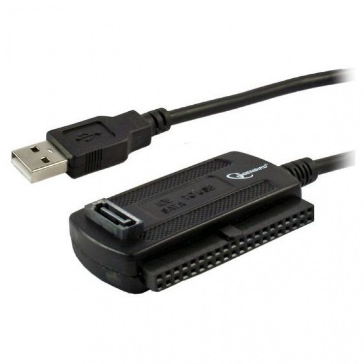 Imagine Adaptor portabil USB 2.0 la HDD SATA/IDE 2.5"+3.5", Gembird AUSI01