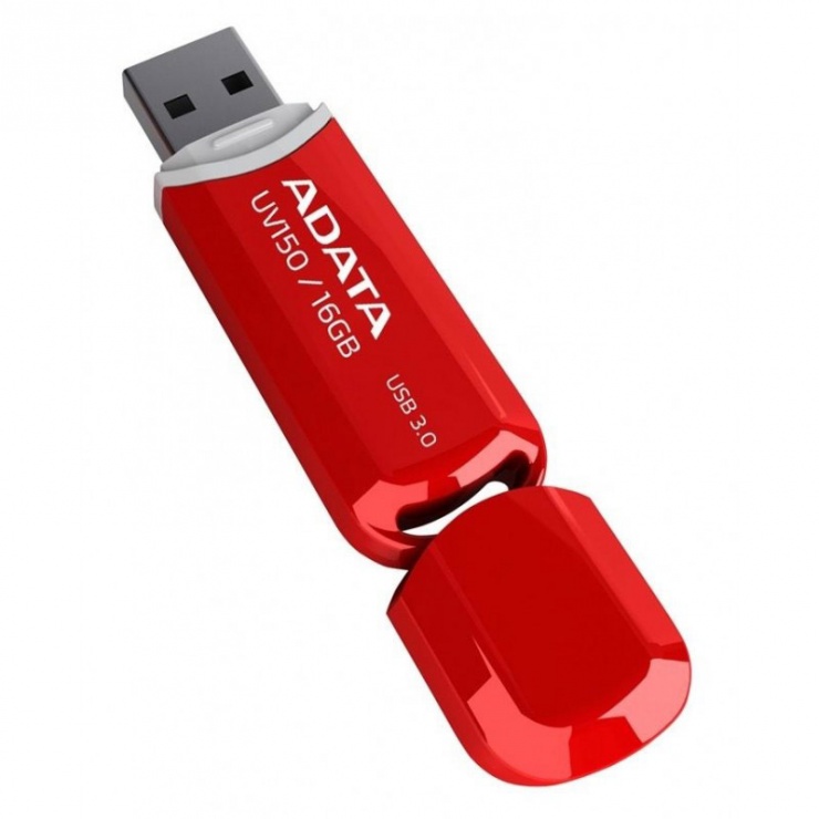 Imagine Stick USB 3.1 16GB ADATA UV150 Rosu, AUV150-16G-RRD