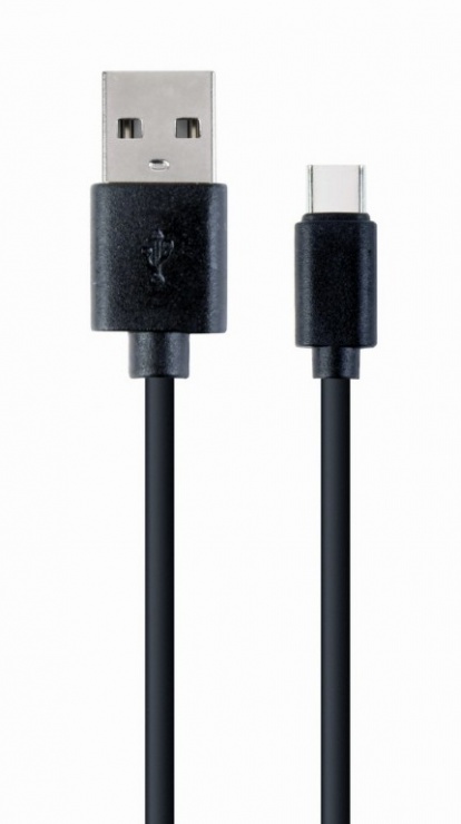 Imagine Cablu USB 2.0 la USB-C 1m T-T Negru, Gembird CC-USB2-AMCM-1M