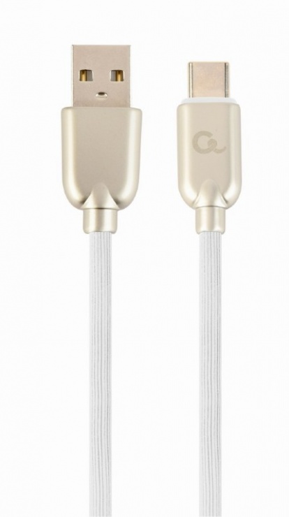 Imagine Cablu USB 2.0 la USB-C Premium 2m Alb, Gembird CC-USB2R-AMCM-2M-W