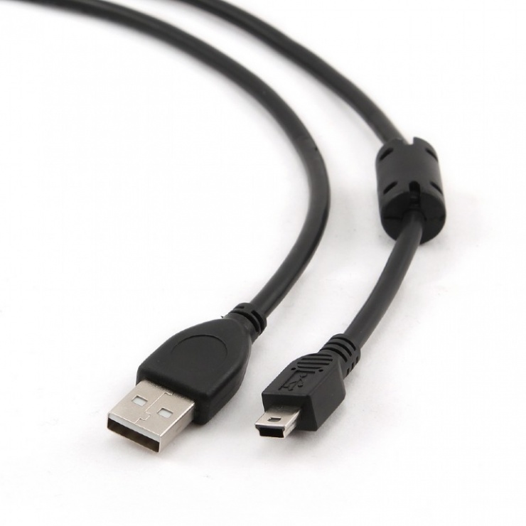 Imagine Cablu USB 2.0 la mini USB 5 pini 1.8m, Gembird CCF-USB2-AM5P-6