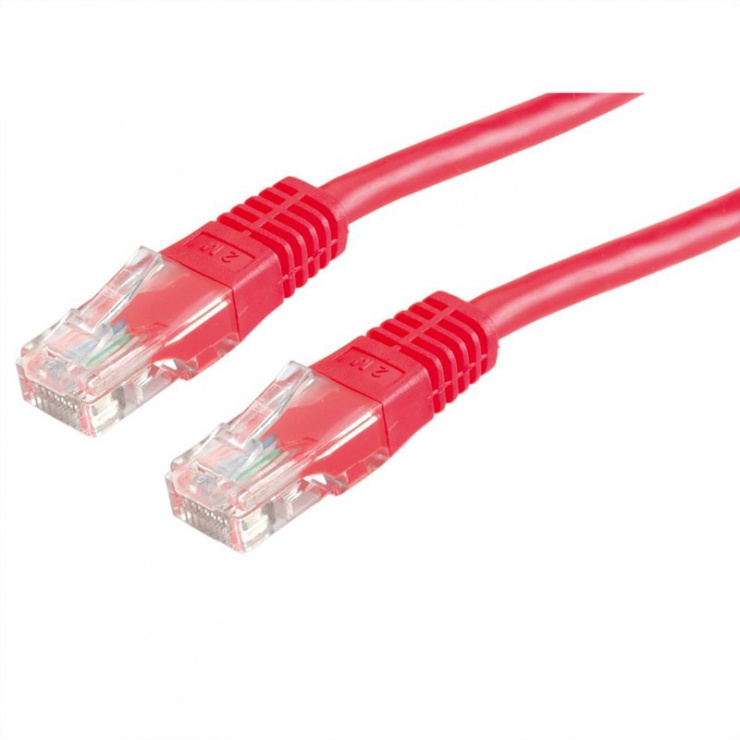 Imagine Cablu de retea RJ45 MYCON UTP Cat.6 0.5m Rosu, CON1521