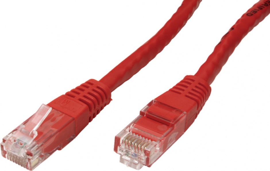Imagine Cablu de retea RJ45 MYCON UTP Cat.6 0.3m Rosu, CON0941-1
