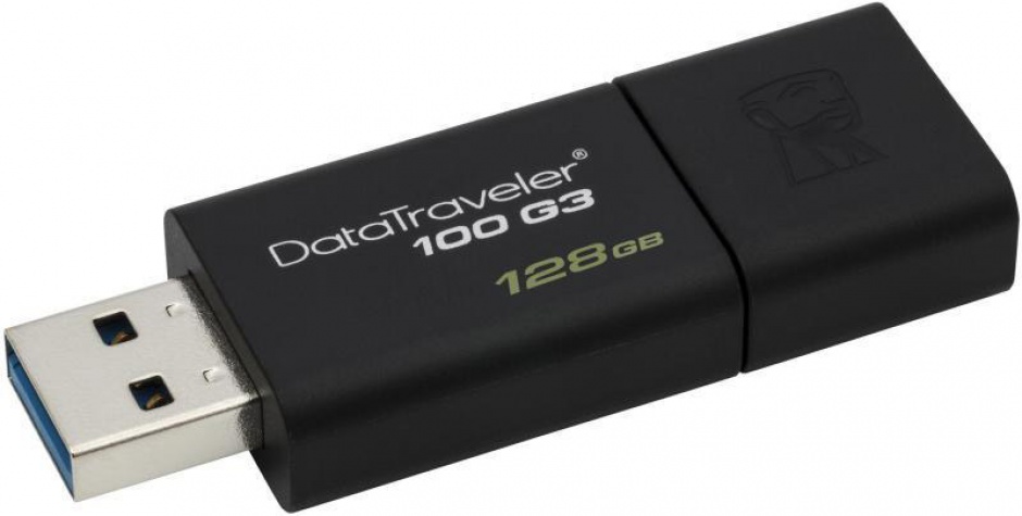Imagine Stick USB 3.0 128GB DataTraveler Negru, Kingston DT100G3/128GB