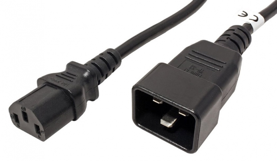 Imagine Cablu de alimentare IEC320 C13 la C20 2m Negru