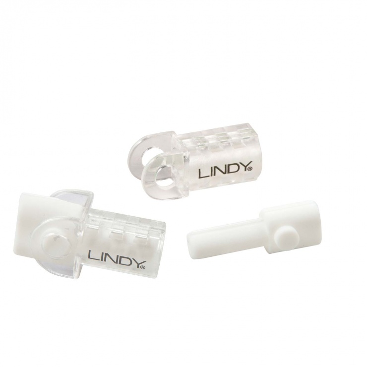 Imagine Kit de protectie pentru interfata Lightning + USB-A transparent, Lindy L31385