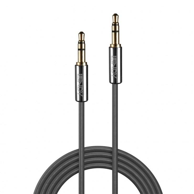 Imagine Cablu audio jack stereo 3.5mm CROMO LINE T-T 2m, Lindy L35322-1