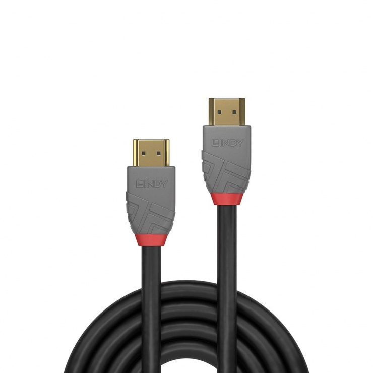 Imagine Cablu HDMI Ultra HD 4K Anthra Line T-T 0.5m, Lindy L36961-1
