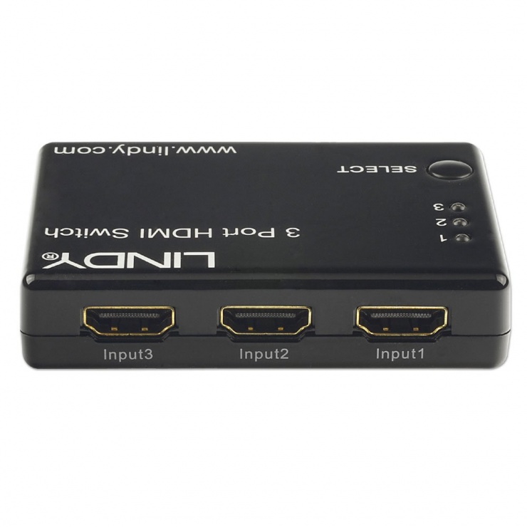 Imagine Switch HDMI 3 porturi cu telecomanda 3D, Lindy L38033-3